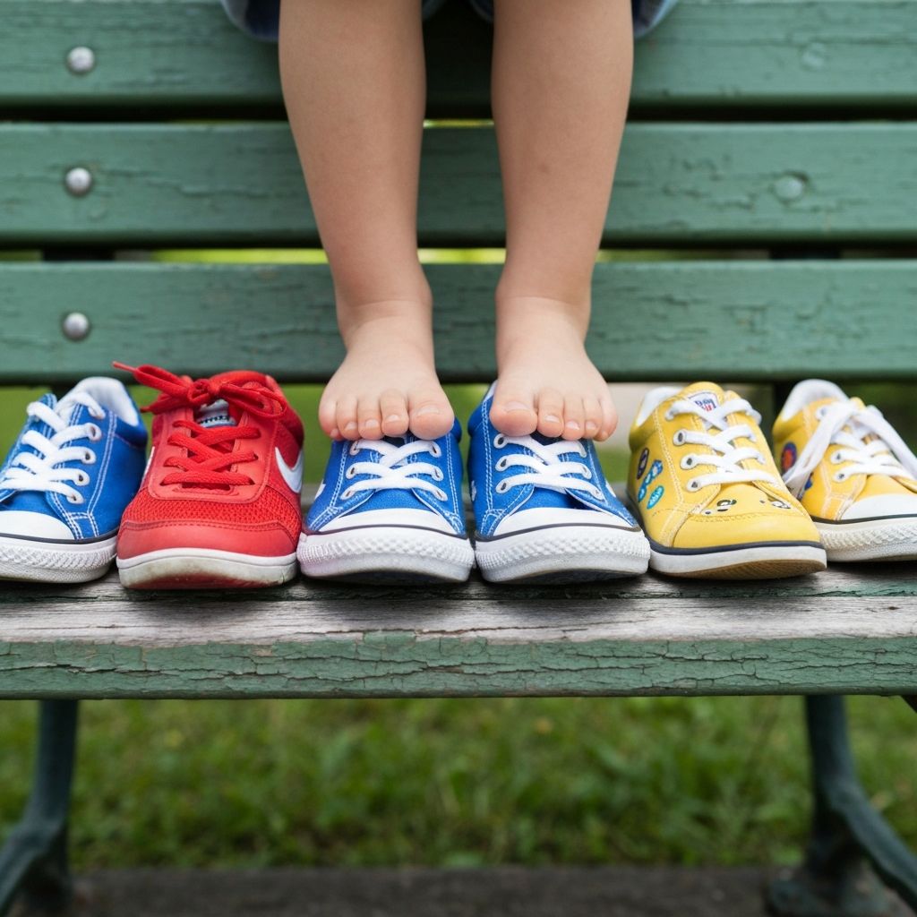 Storleksguide barnskor - barn provar skor